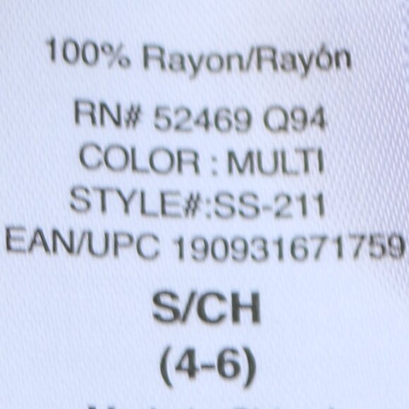 Scoop Black White Animal Print Ruffle Bell Sleeve Rayon Wrap Dress Sz S (4-6) - Picture 9 of 9